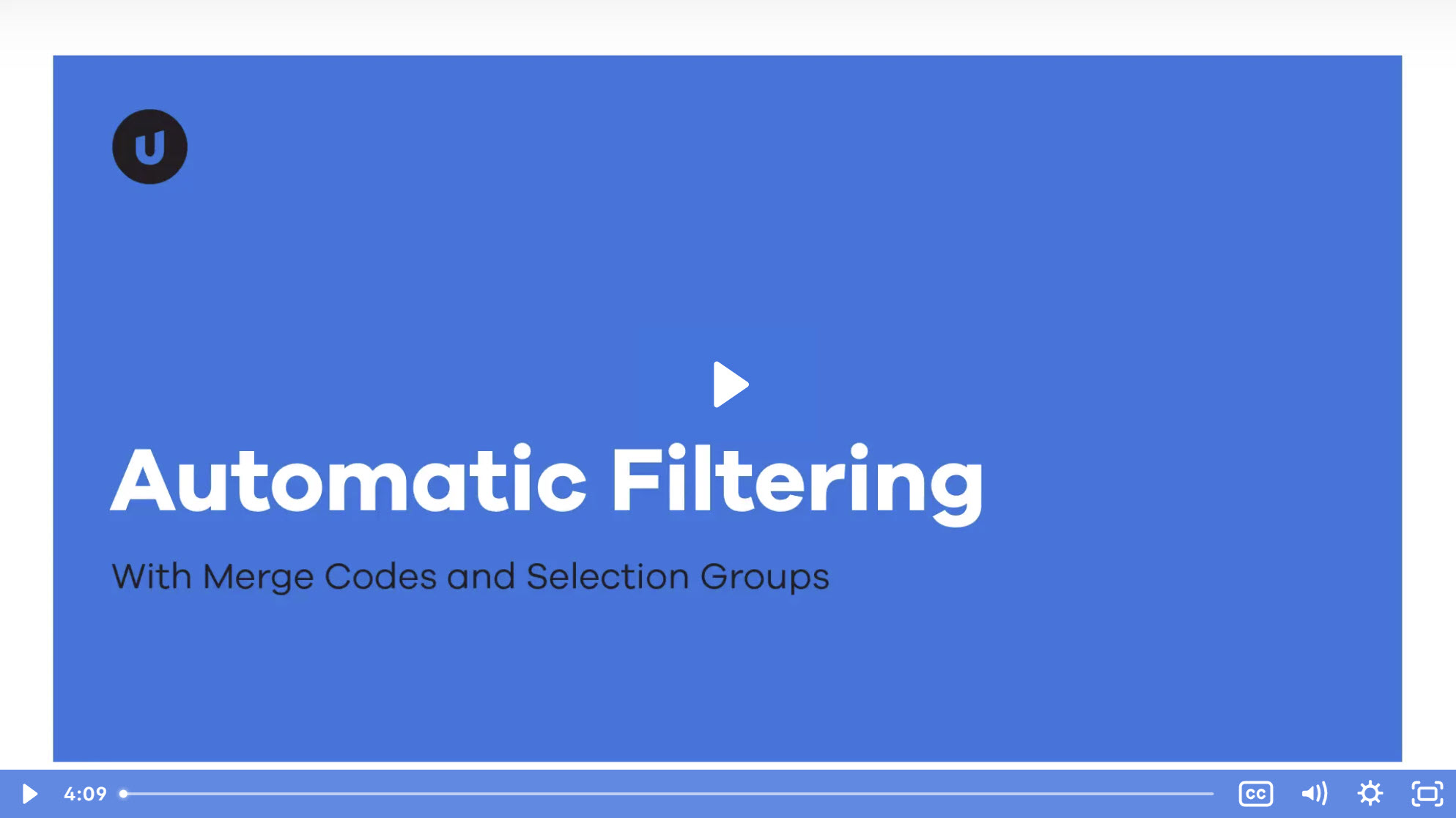Automatic Filtering